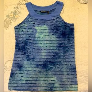 Blue layered sleeveless top